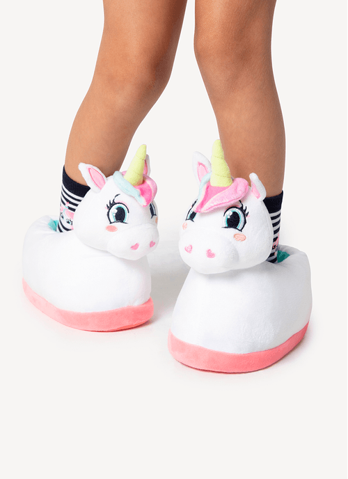 Pantufa Menina Teen Unicórnio Shine