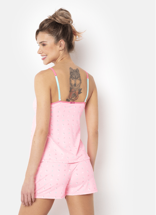 Pijama Regata Microfibra Feminino Unicórnio Popstar