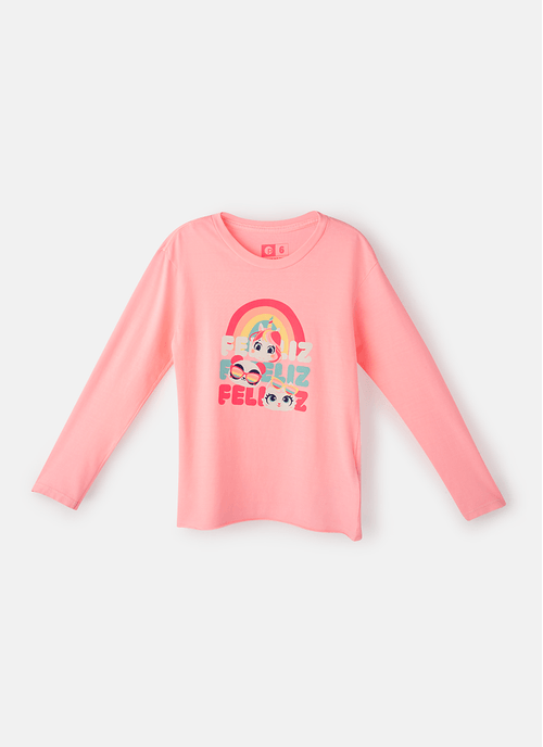 Camiseta Infantil Manga Longa Algodão Multibichos