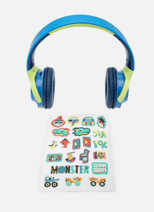 Fone de Ouvido Bluetooth Customizável Color Block Azul