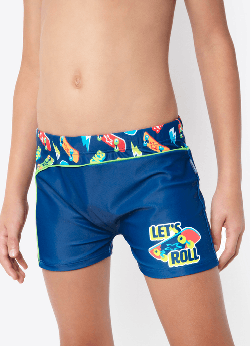 Sunga Boxer Menino Teen Dinossauro Skate