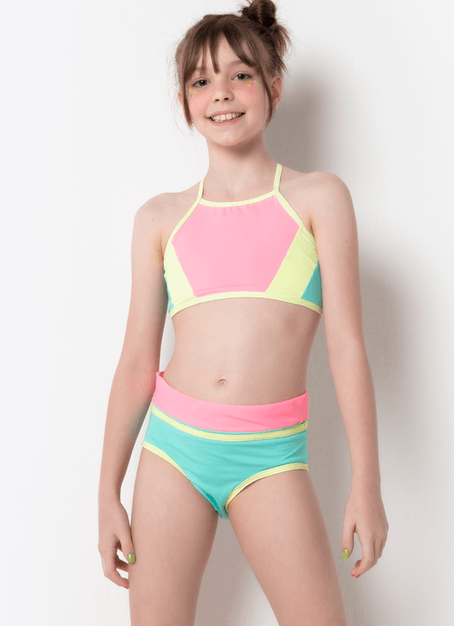Biquíni Menina Teen com Proteção Solar Color Block