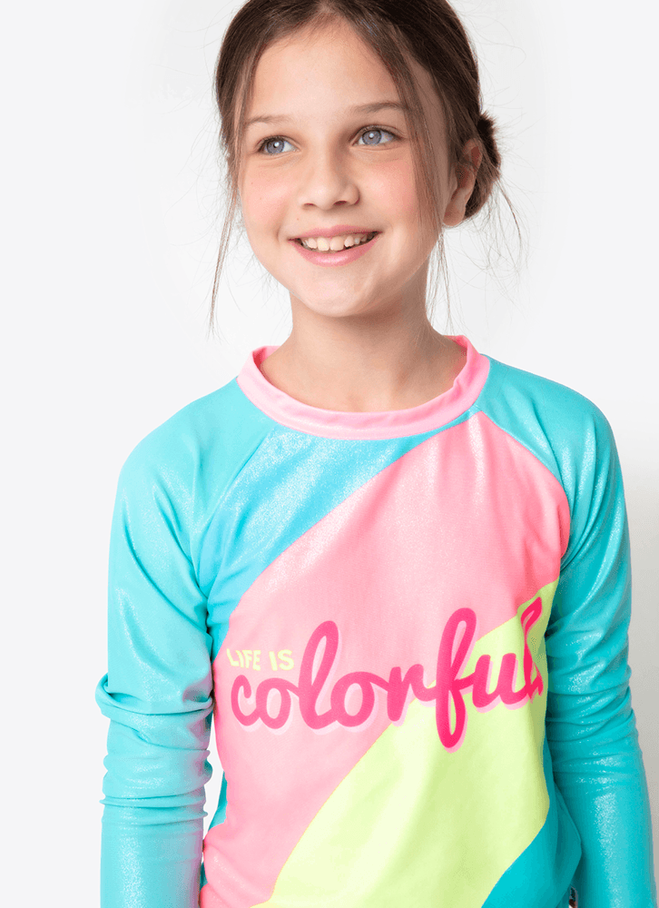 Camiseta-Praia-Com-Protecao-Solar-Menina-Teen-Unicornio-Colorful