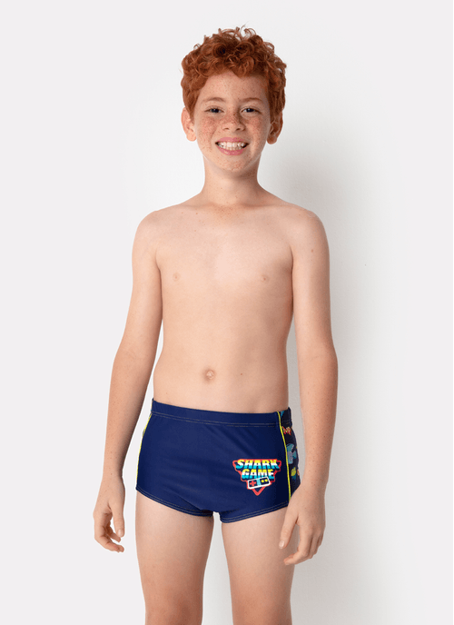Sunga Boxer Menino Teen Tubarão Gamer