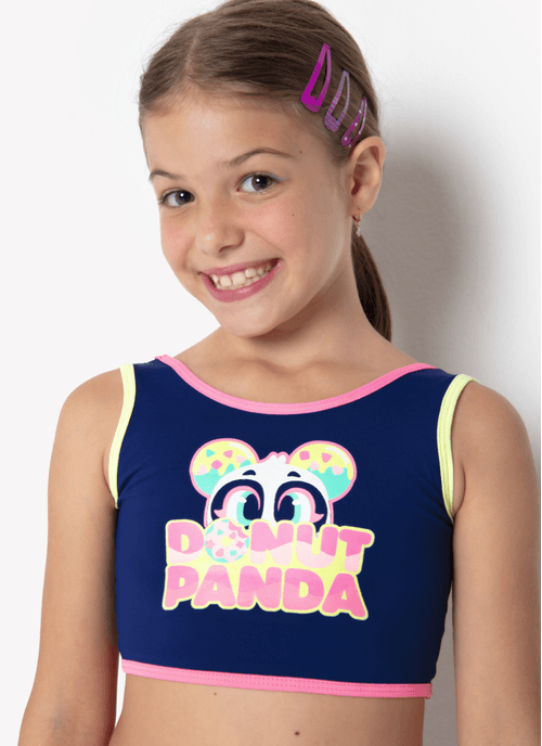 Biquini Menina Kids Panda Donuts