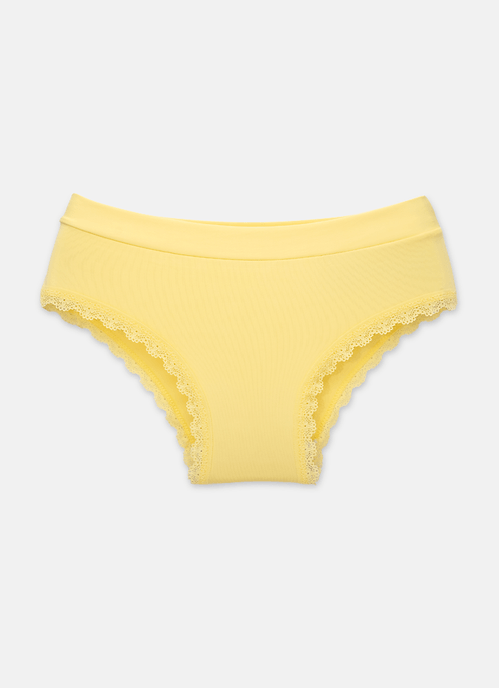 Calcinha Boneca Menina Teen Microfibra Lisa Amarela