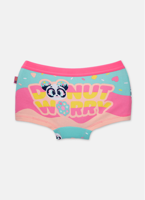 Calcinha Short Menina Teen Algodão Panda Donuts