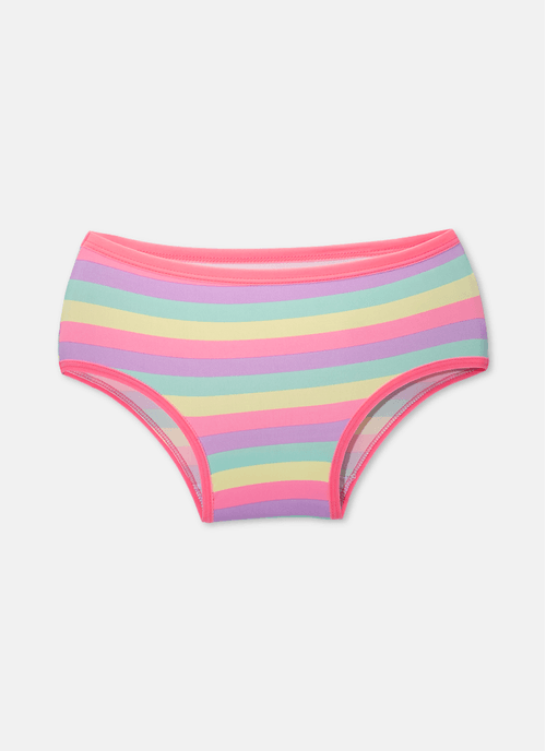 Calcinha Caleçon Menina Teen Microfibra Listras