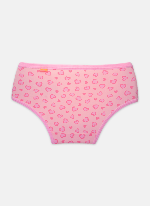 Calcinha Caleçon Menina Teen Microfibra Coração