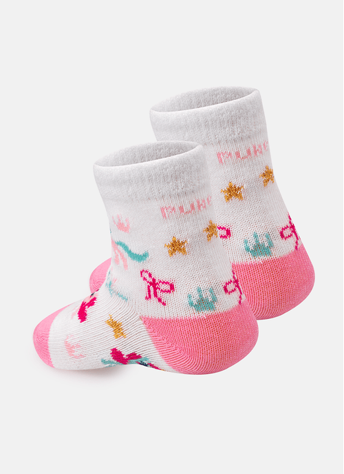 Meia Menina Soquete Cano Médio Unicórnio Summer