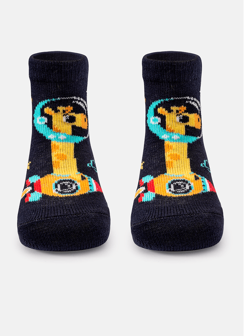 Meia Menino Soquete Cano Médio Girafa