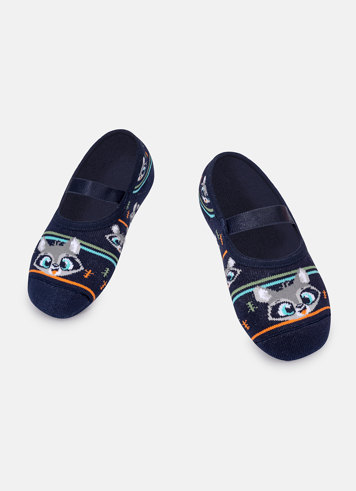 Meia-Sapatilha-Antiderrapante-Infantil-Familia-Guaxinim