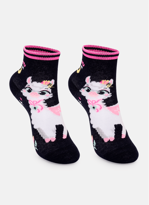 Meia Soquete Cano Curto Infantil Lhama Secret