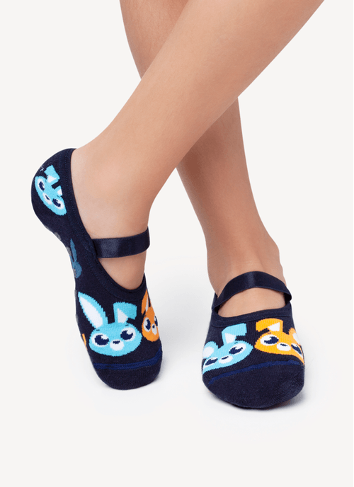 Meia Infantil Sapatilha com Antiderrapante Coelho