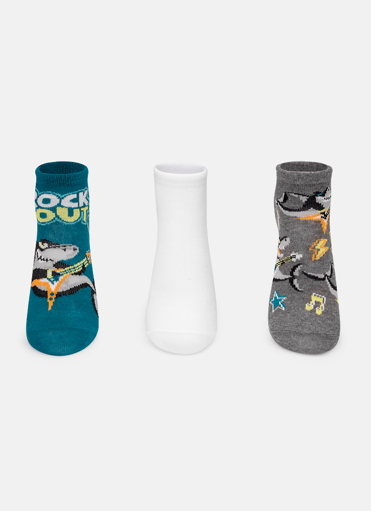 Kit-Com-3-Meias-Menino-Tubarao-Rockstar