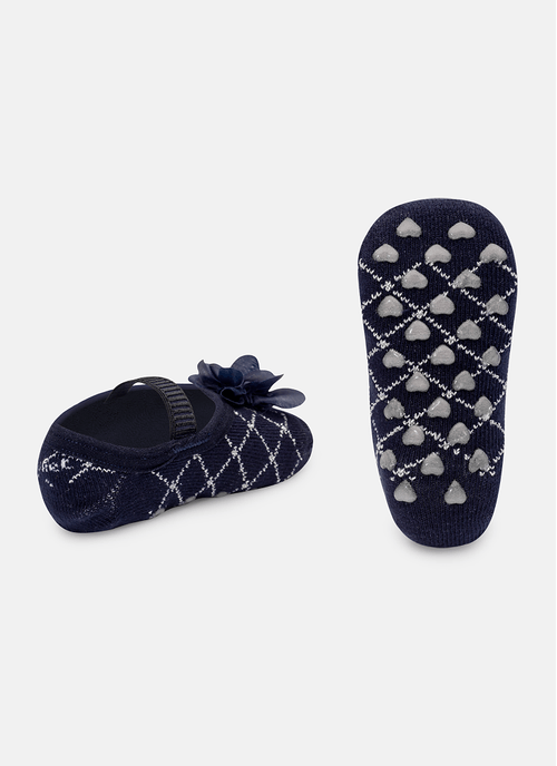 Kit Faixa de Cabelo e Meia Sapatilha com Aplique Recém-Nascido