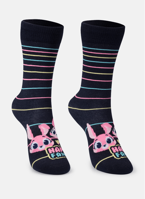 Meia Cano 3/4 Infantil Unissex Família Coelho