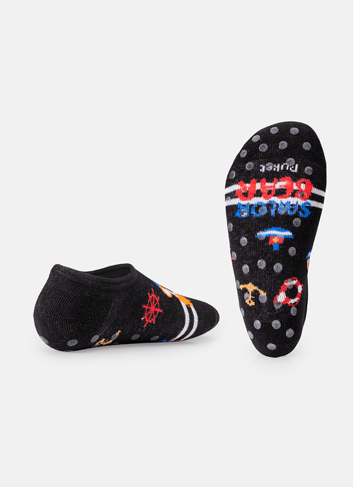 Meia Sapatinho Menino com Antiderrapante Urso