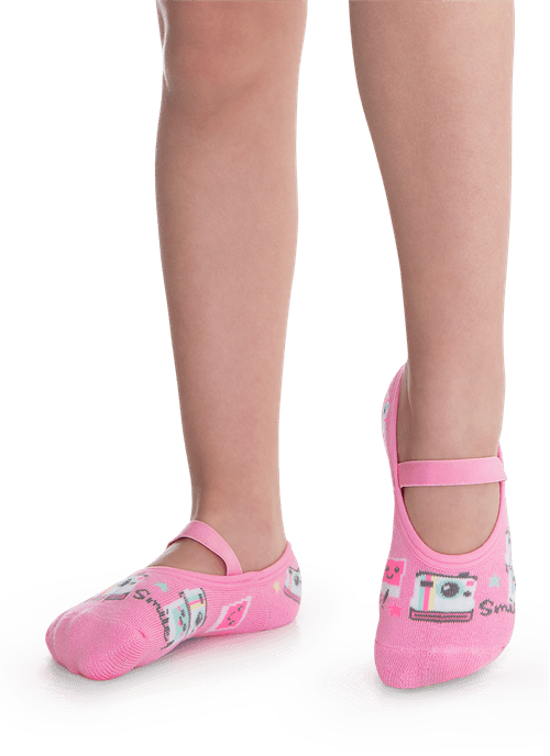 Meia Sapatilha Menina Antiderrapante Polaroid