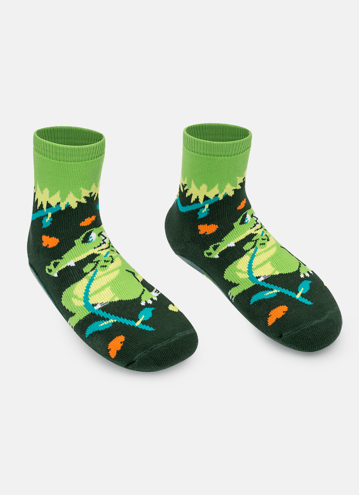 Meia-Soquete-Com-Sola--Emborrachada-Menino-Jacare-Jungle