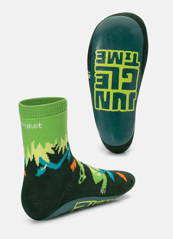 Meia-Soquete-Com-Sola--Emborrachada-Menino-Jacare-Jungle