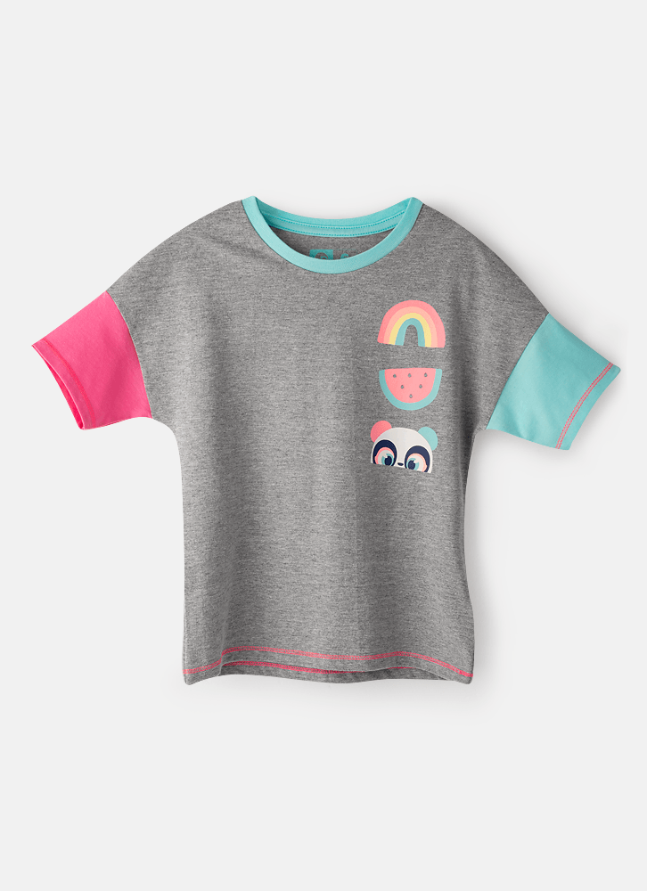 Camiseta-Infantil-Manga-Curta-Algodao-Panda-Summer