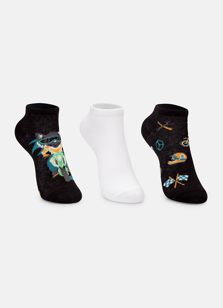 Kit-Com-3-Meias-Soquete-Infantil-Guaxinim
