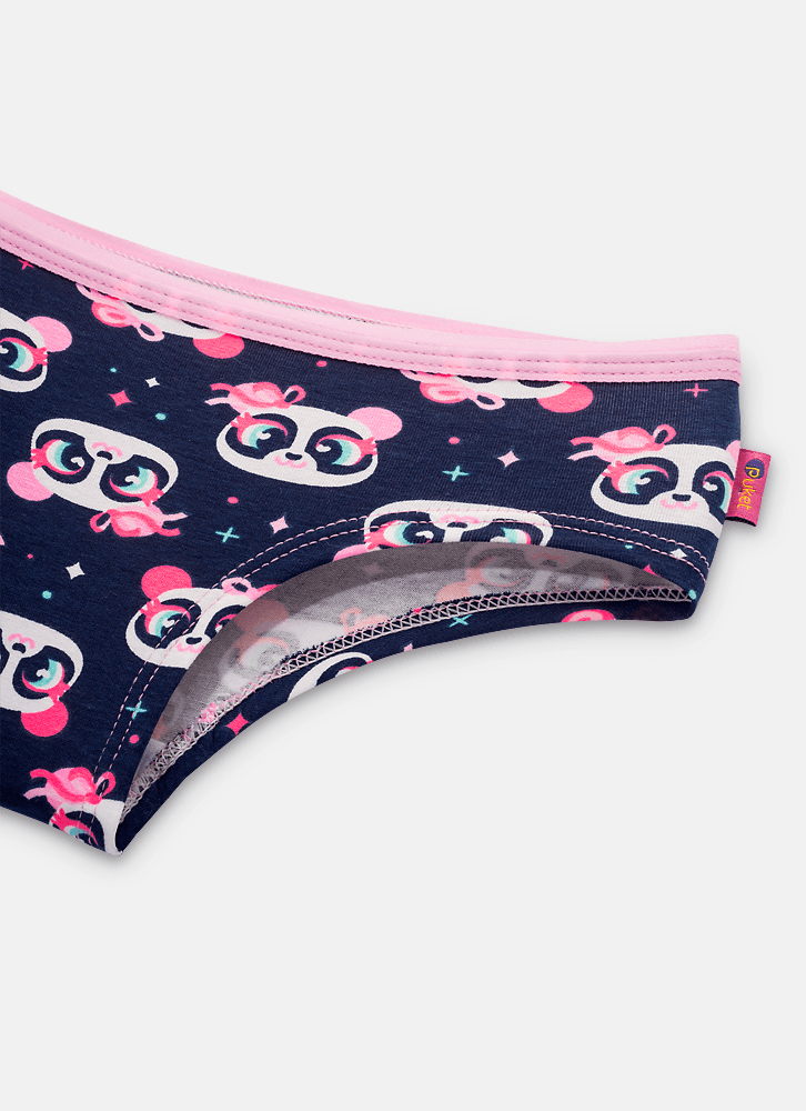 Kit Calcinhas Fun Menina Kids Panda - Puket