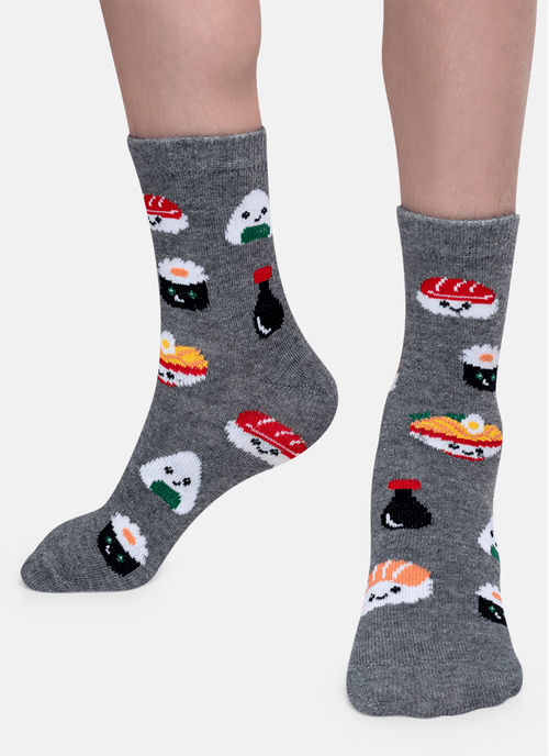 Meia Soquete Cano Curto Infantil Sushi