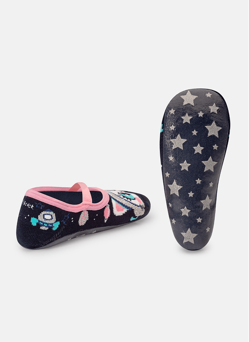 Meia Menina Sapatilha Com Sola Emborrachada Gata Meow