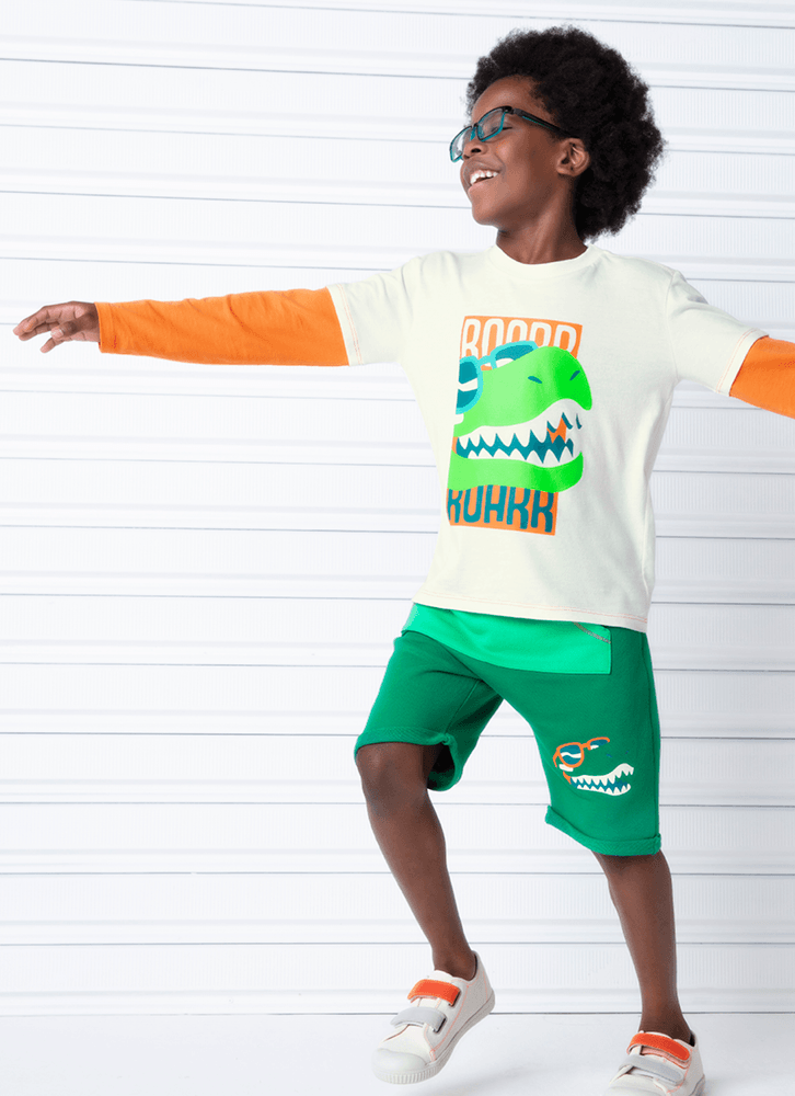 Camiseta-Infantil-Manga-Longa-Algodao-Dino-Surf
