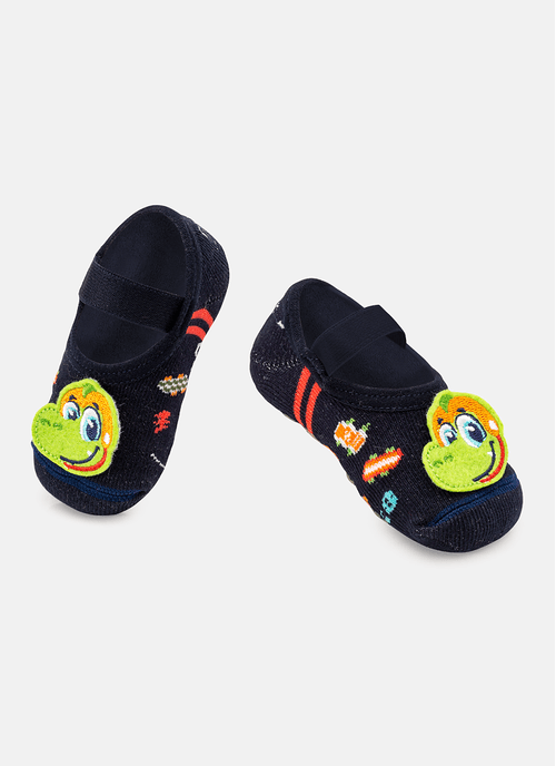 Meia Sapatilha Bebê Menino Antiderrapante Dino