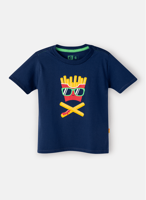 Camiseta Infantil Manga Curta Algodão Junk Food