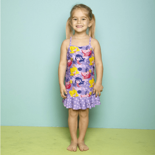 Saída de Praia Kids Sereia Lilás