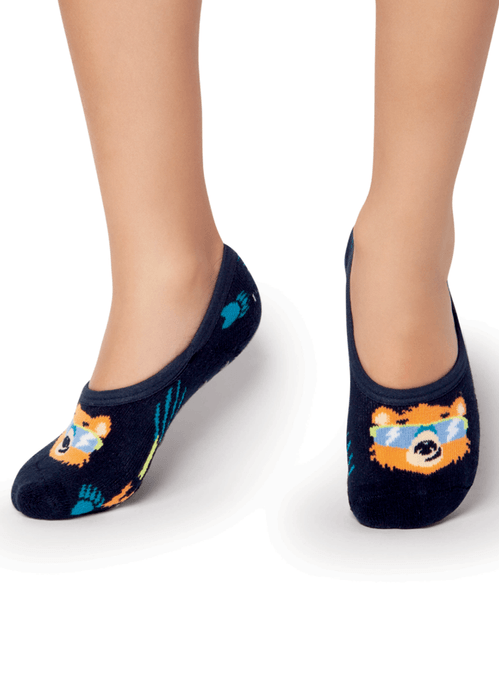 Meia Menino Sapatinho com Antiderrapante Urso Mano