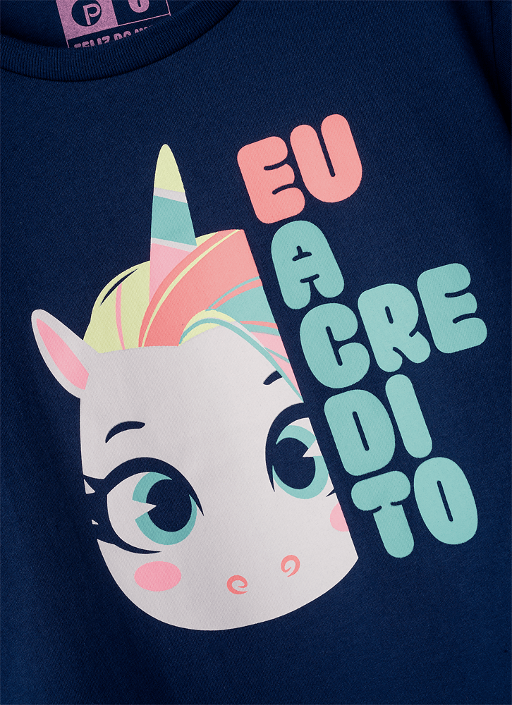 Camiseta-Infantil-Manga-Curta-Algodao-Unicornio-Shine