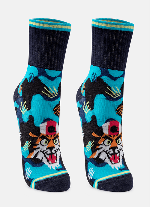 Meia Soquete Menino Tigre Roar