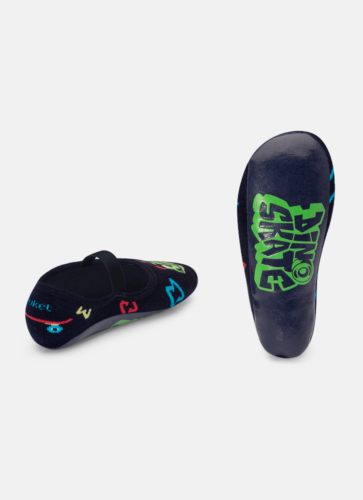 Meia-Sapatilha-Com-Sola-Emborrachada-Menino-Dinossauro-Skate