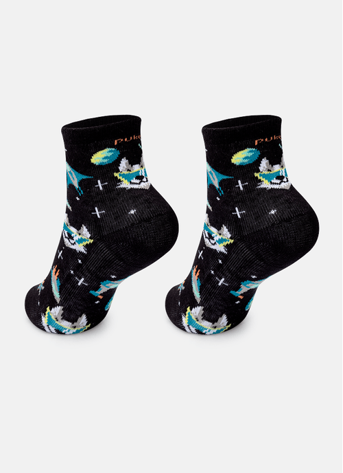 Meia Soquete Infantil Lobo Space