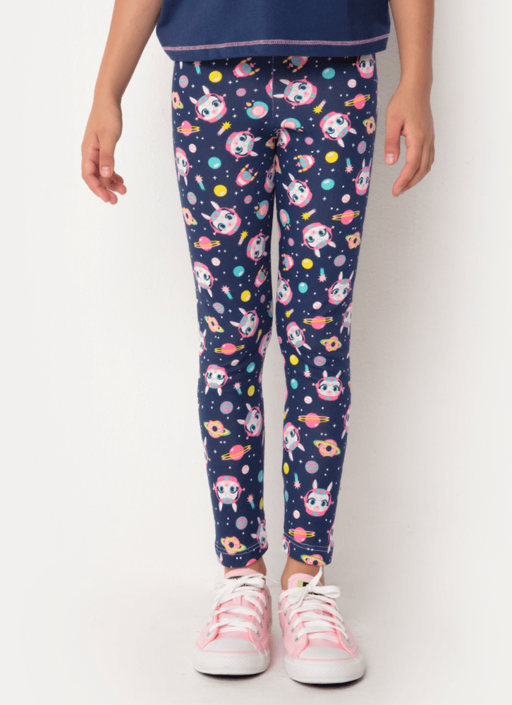 Calca-Legging-Infantil-Cotton-Lhama-Space