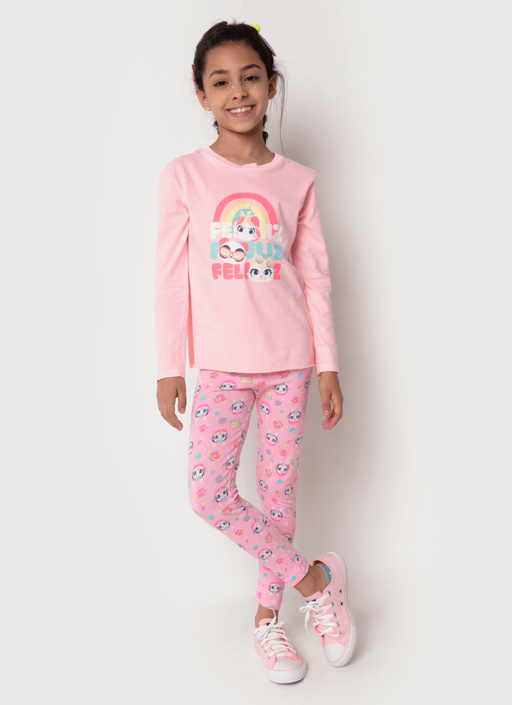 Calca-Legging-Infantil-Cotton-Lhama-Space