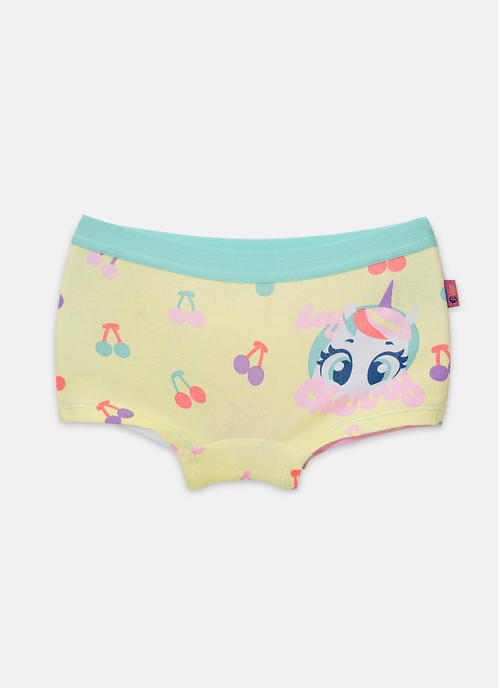 Calcinha BodyShorts Algodão Menina Unicórnio Cherry