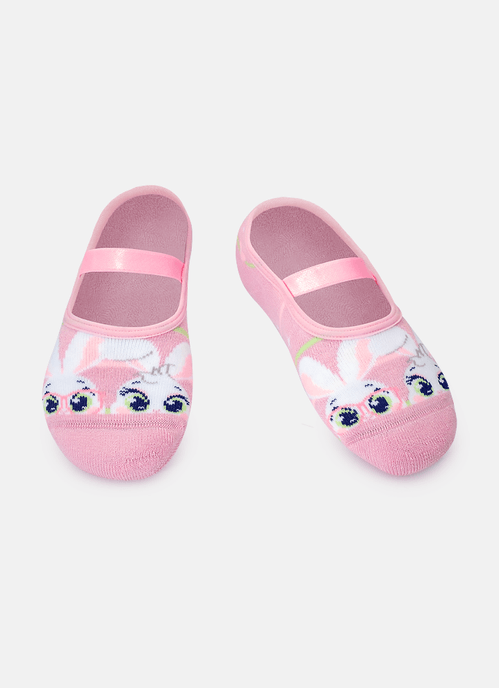 Meia Sapatilha Menina Antiderrapante Coelha Romântica