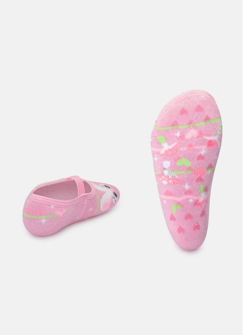 Meia Sapatilha Menina Antiderrapante Coelha Romântica
