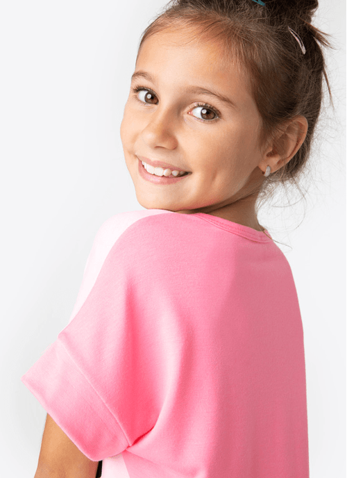 Pijama Manga Curta Viscolycra Menina Cisne