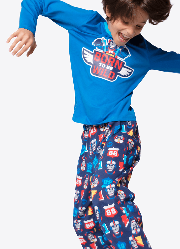 Pijama-Manga-Longa-Menino-Algodao-Gorila-Rider