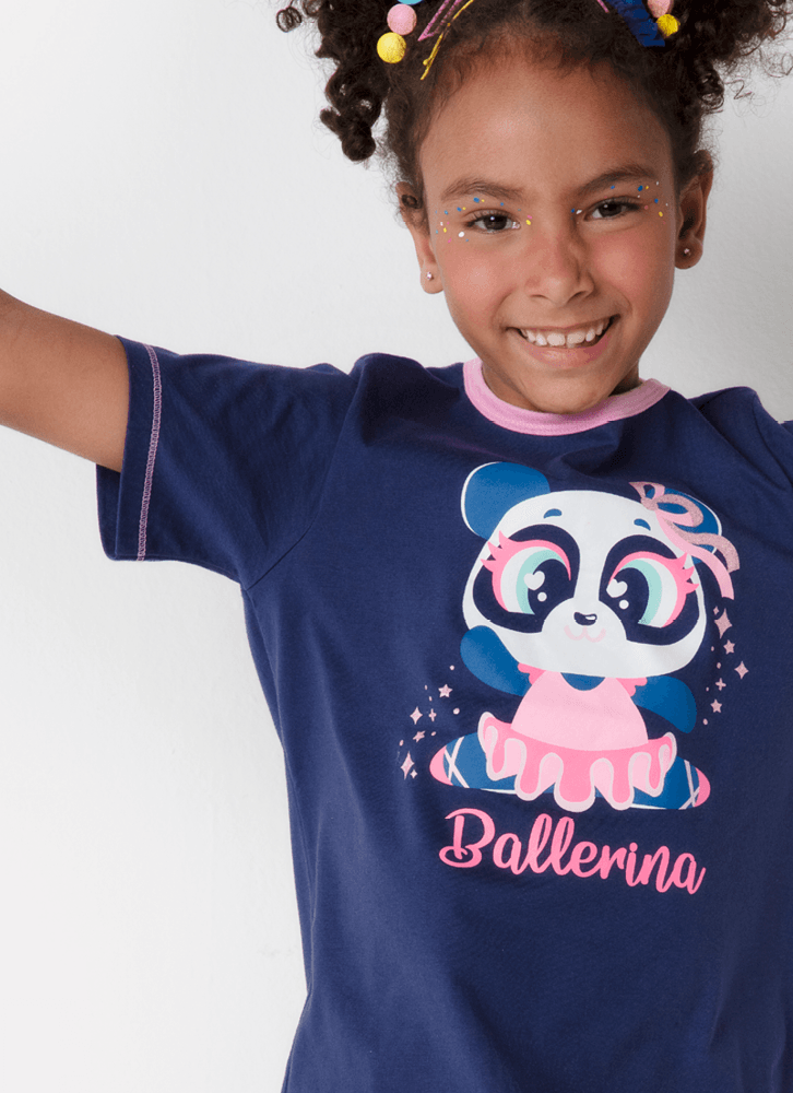 Pijama-Manga-Curta-Menina-Algodao-Panda-Bailarina