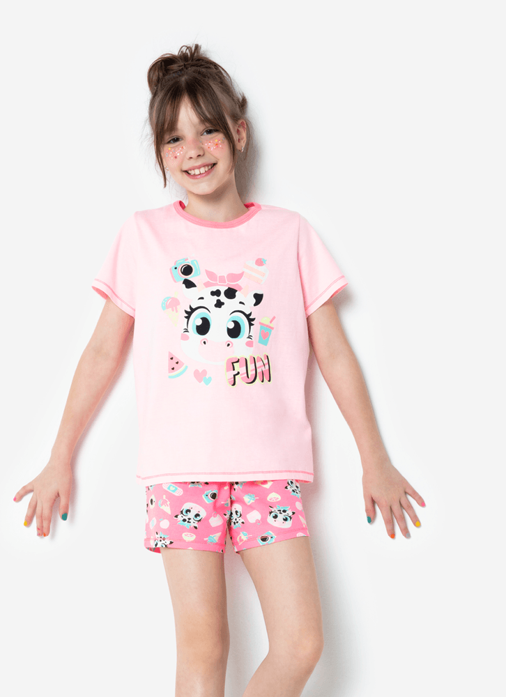 Pijama-Manga-Curta-Menina-Teen-Algodao-Vaca