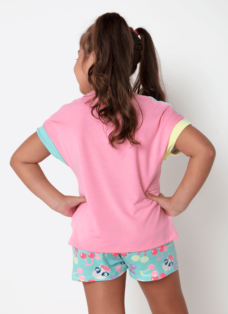 Pijama-Manga-Curta-Viscolycra-Menina-Unicornio-Cherry