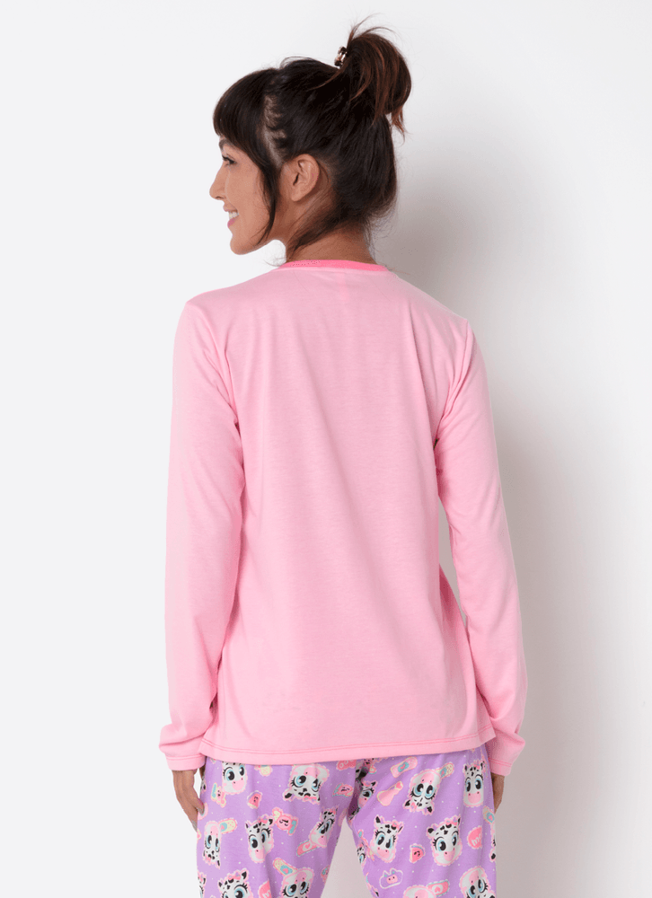 Pijama-Manga-Longa-Algodao-Feminino-Vaca-Patches